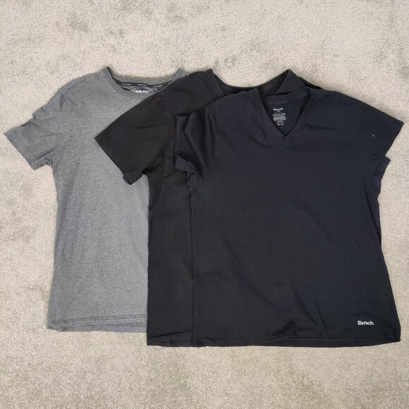 Calvin Klein Other - Calvin Klein And Bench Men's Tee 3 Pcs Size M Black Gray Cotton Basic Casual